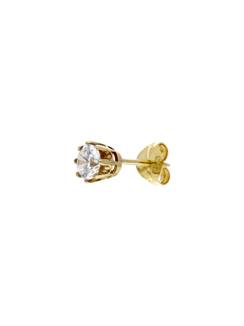 William May 9ct Yellow Gold Cubic Zirconia Single Stud Earring