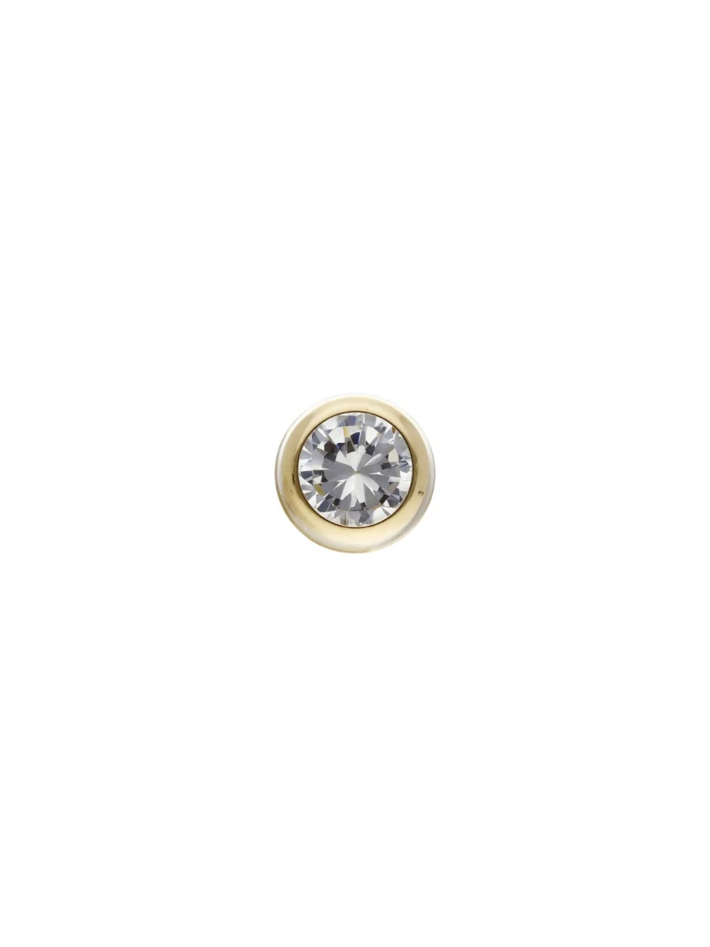 William May 9ct Yellow Gold Cubic Zirconia Single Stud Earring, view 2