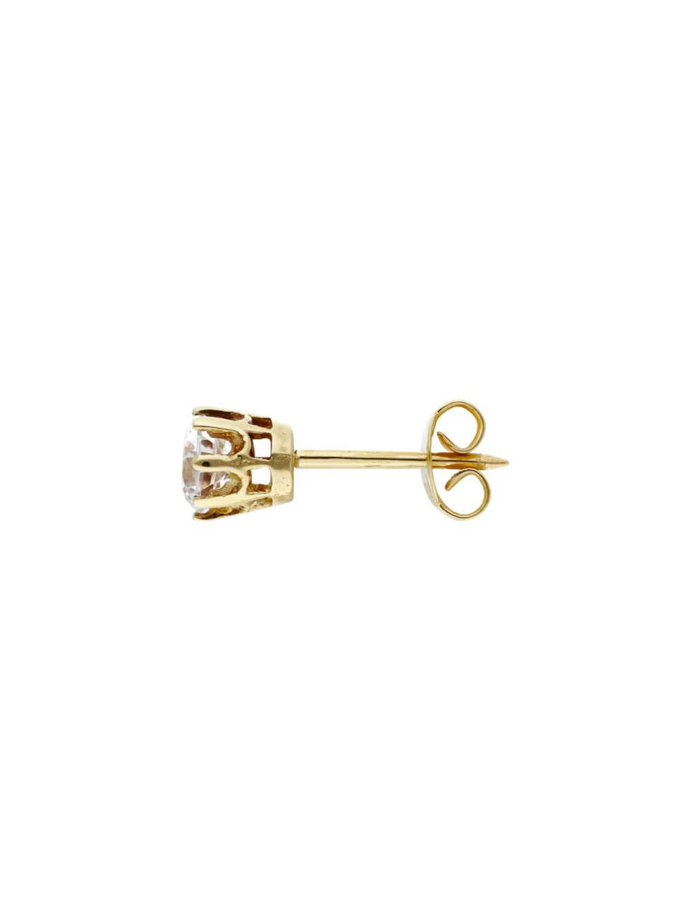 William May 9ct Yellow Gold Cubic Zirconia Single Stud Earring, view 2