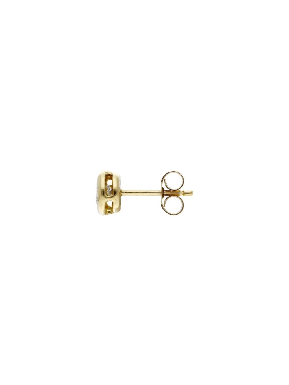 William May 9ct Yellow Gold Cubic Zirconia Stud Earrings, view 2
