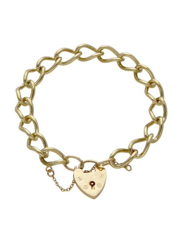William May 9ct Yellow Gold Curb Link Charm Style Starter Bracelet