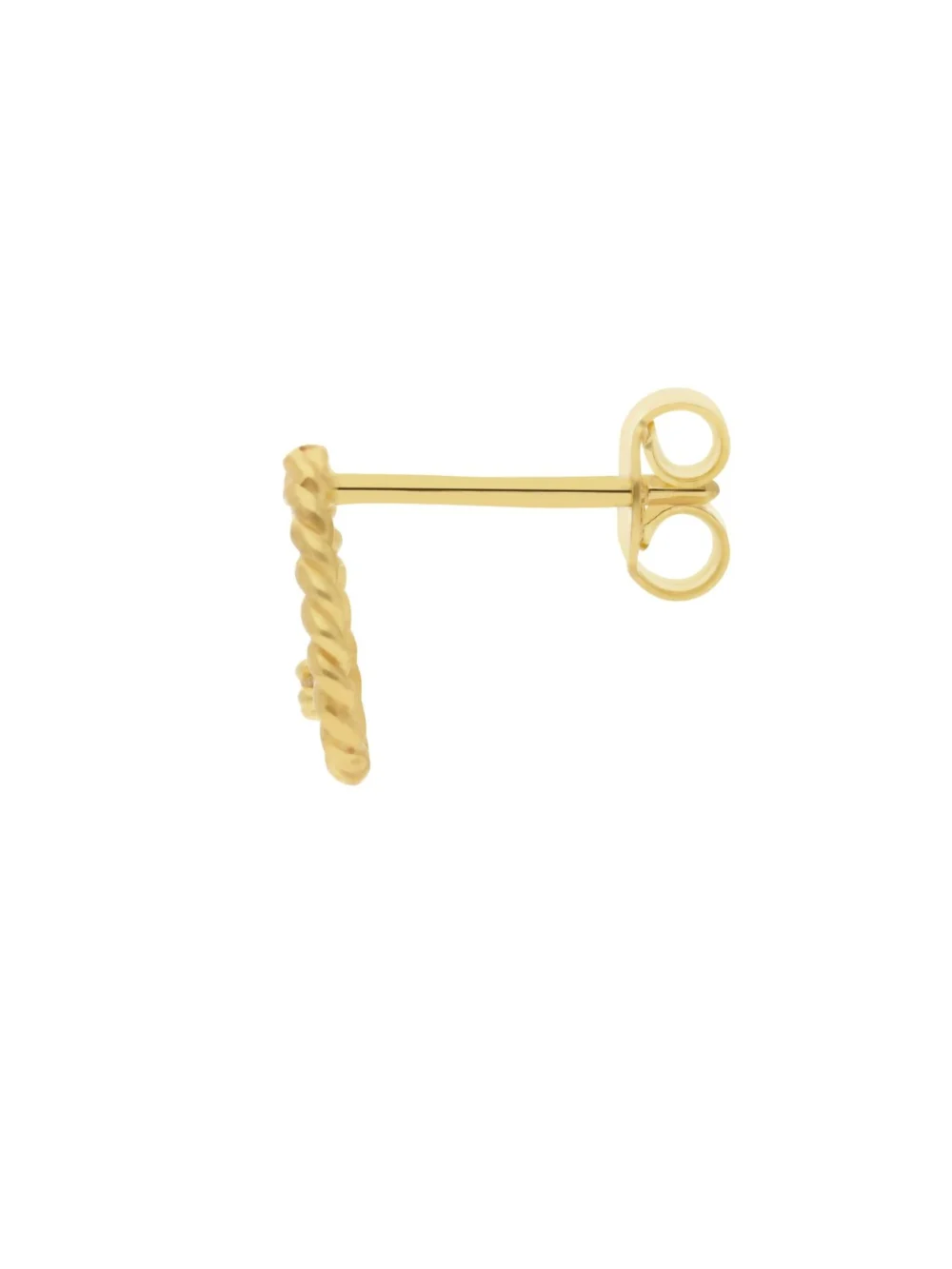 William May 9ct Yellow Gold Diamond Bead Teardrop Stud Earrings, view 2