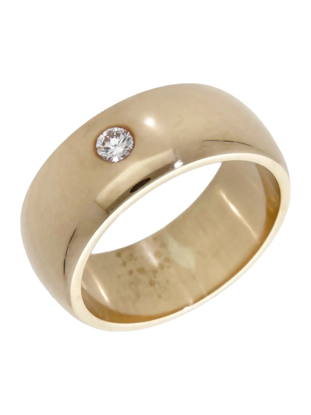 William May 9ct Yellow Gold Diamond Set 9mm Wedding Band Ring
