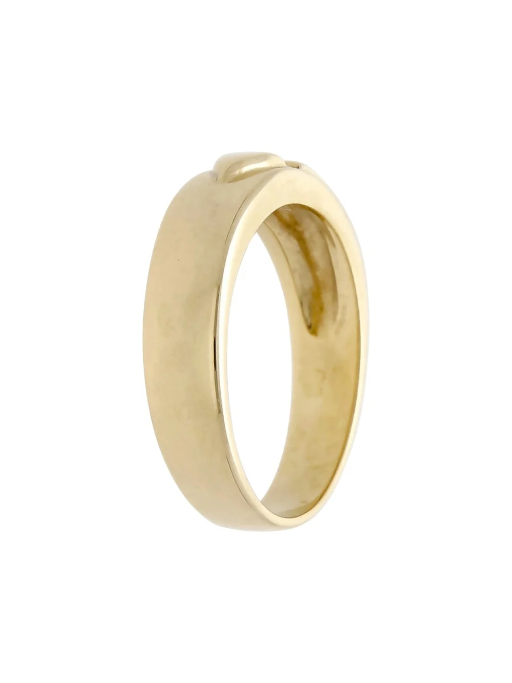 William May 9ct Yellow Gold Diamond Set Belt Buckle Band Ring, view 2