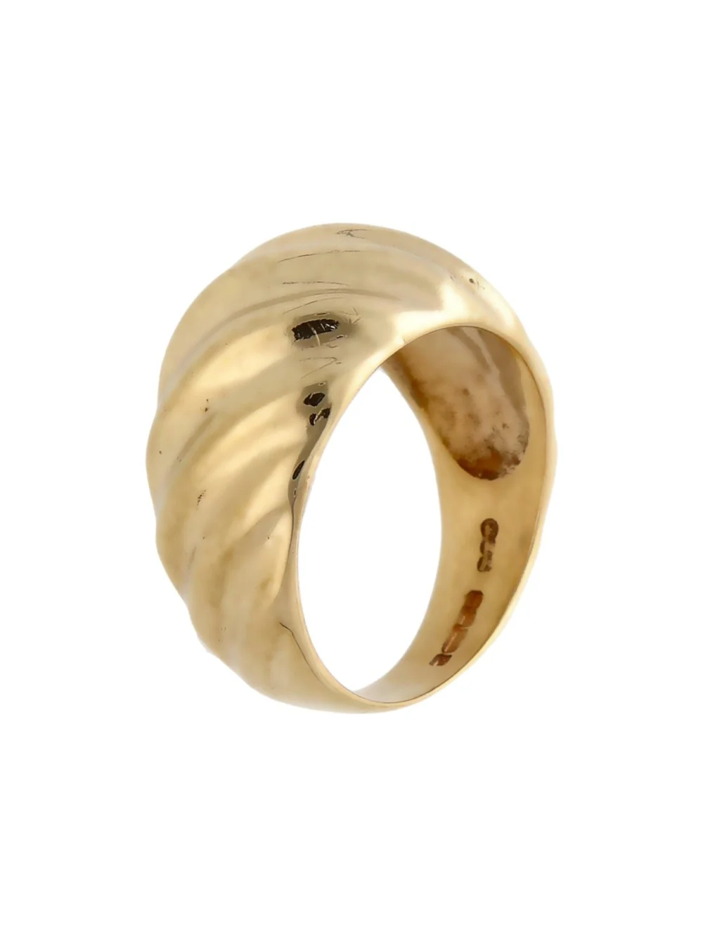William May 9ct Yellow Gold Domed Wave Dress Ring, view 2