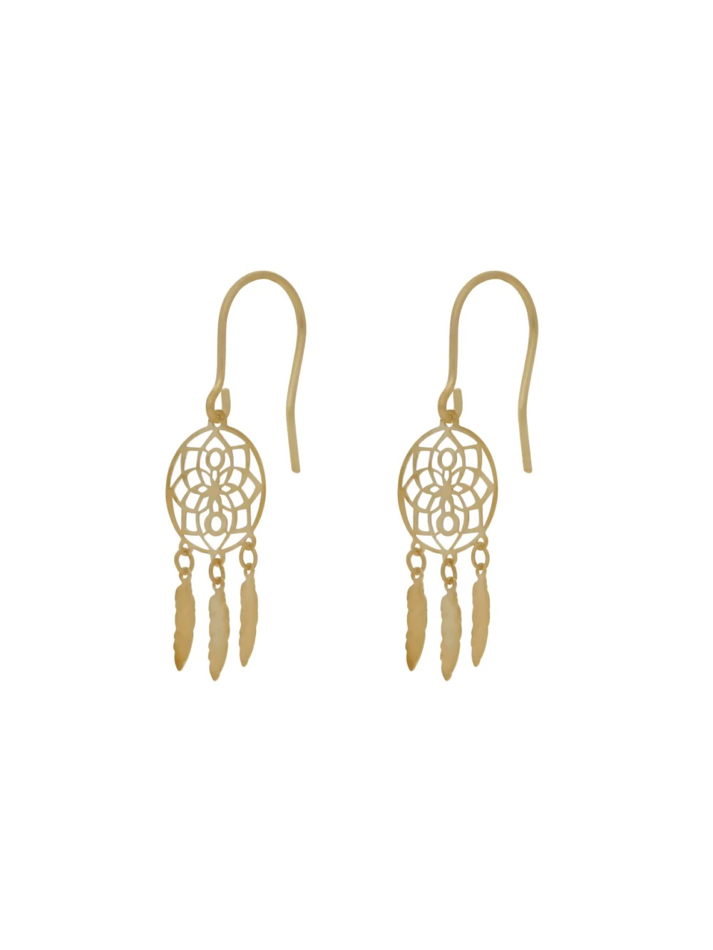 William May 9ct Yellow Gold Dreamcatcher Drop Earrings