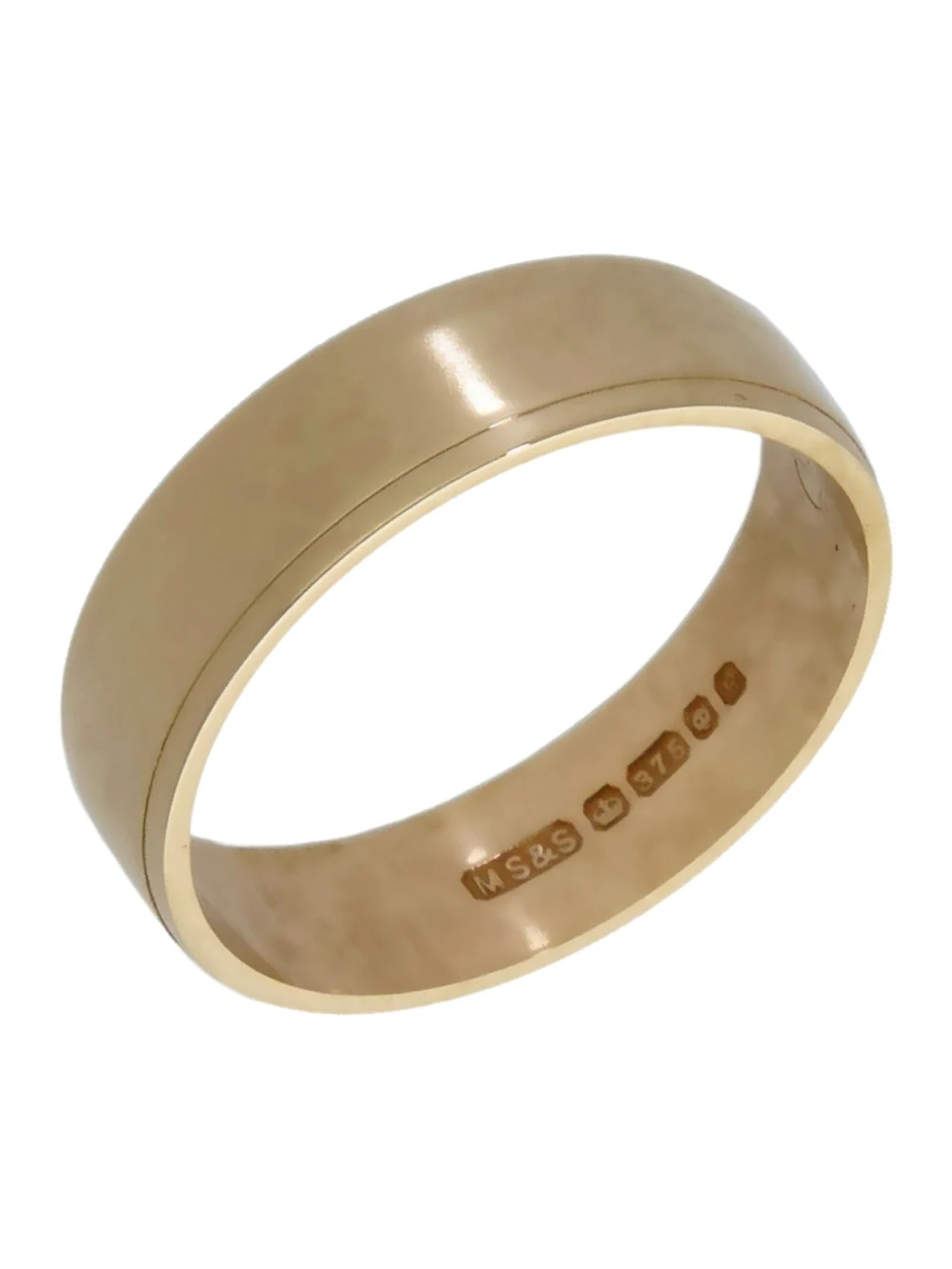 William May 9ct Yellow Gold Edged 5mm Wedding Band Ring