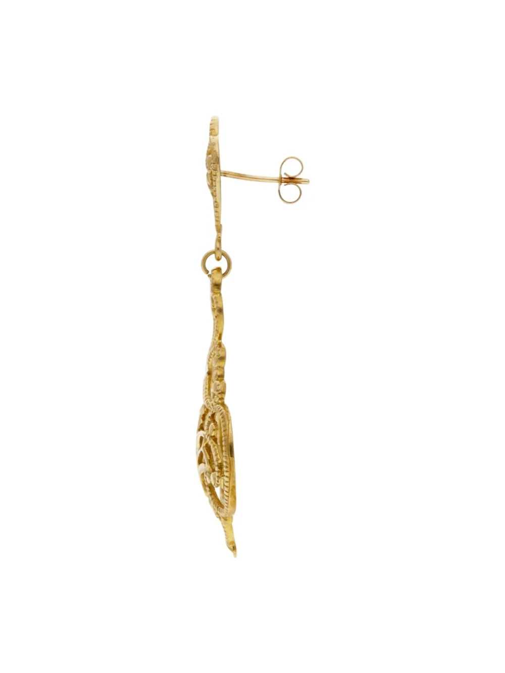 William May 9ct Yellow Gold Filigree Chandalier Drop Earrings, view 2