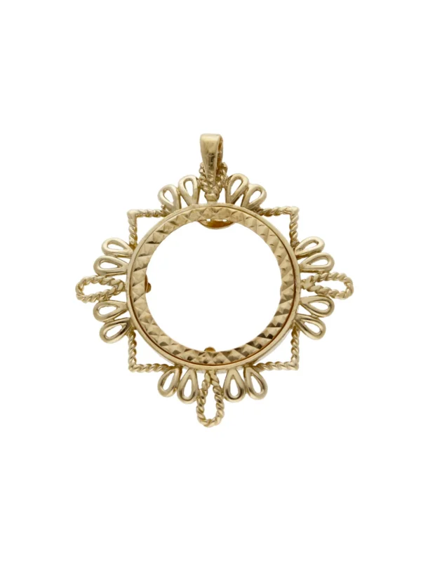 William May 9ct Yellow Gold Full Sovereign Coin Pendant Mount