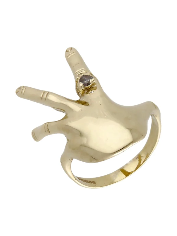 William May 9ct Yellow Gold Gemstone Set Hand Dress Ring