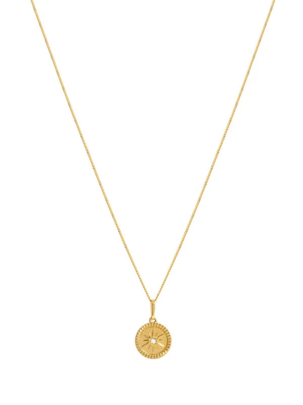 William May 9ct Yellow Gold Gemstone Set North Star Pendant Necklace