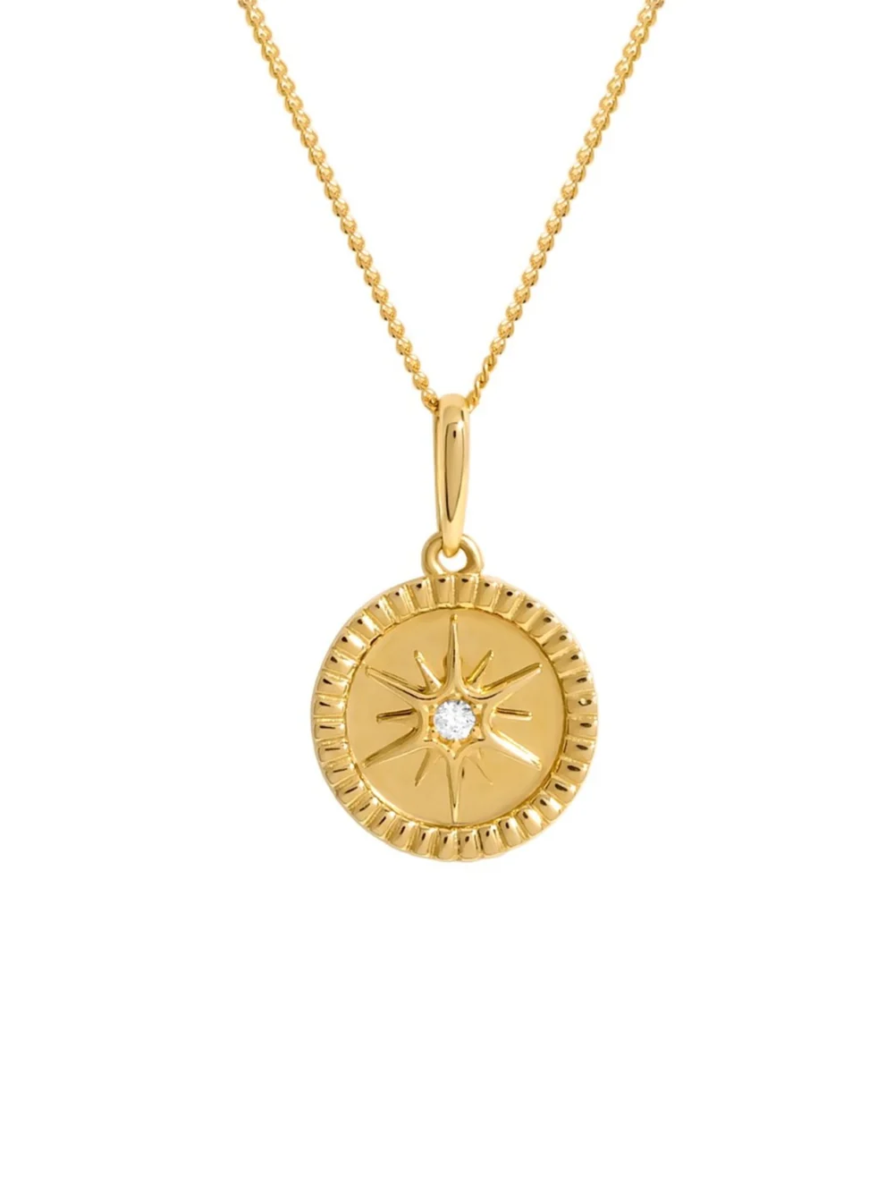 William May 9ct Yellow Gold Gemstone Set North Star Pendant Necklace, view 2