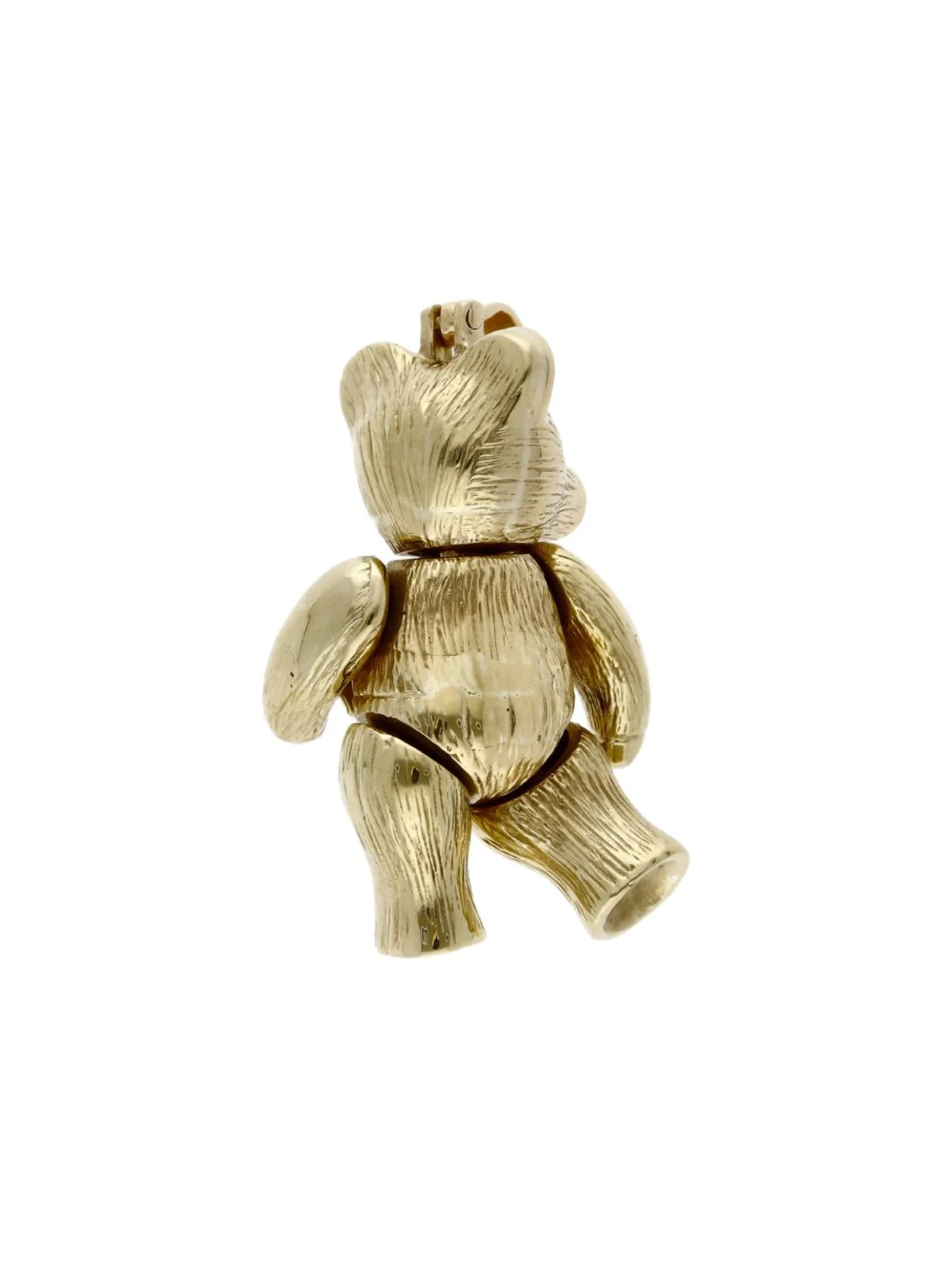William May 9ct Yellow Gold Gemstone Set Teddy Bear Pendant, view 2