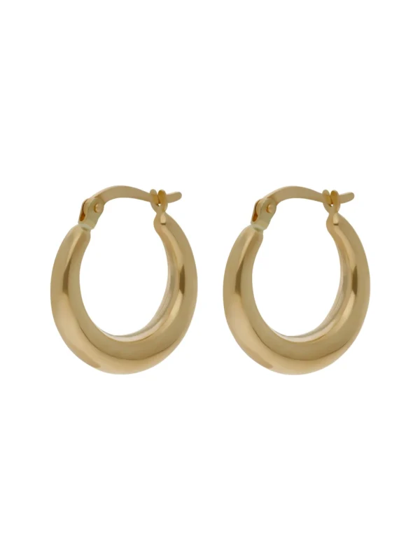 William May 9ct Yellow Gold Graduated Creole Earrings