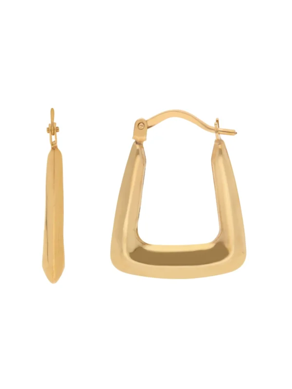 William May 9ct Yellow Gold Handbag Shaped Creole Hoop Earrings