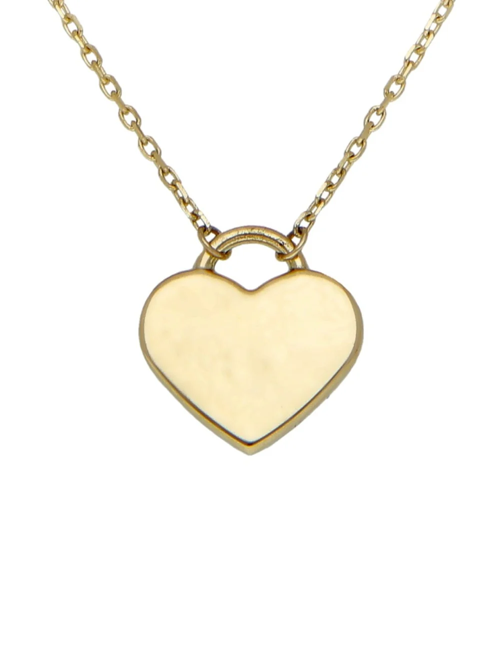William May 9ct Yellow Gold Heart Pendant & 17" Necklace