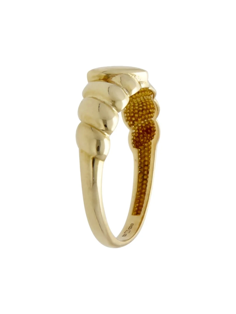 William May 9ct Yellow Gold Heart Twist Dress Ring, view 2