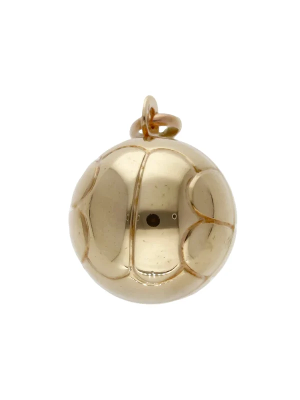 William May 9ct Yellow Gold Hollow Football Pendant