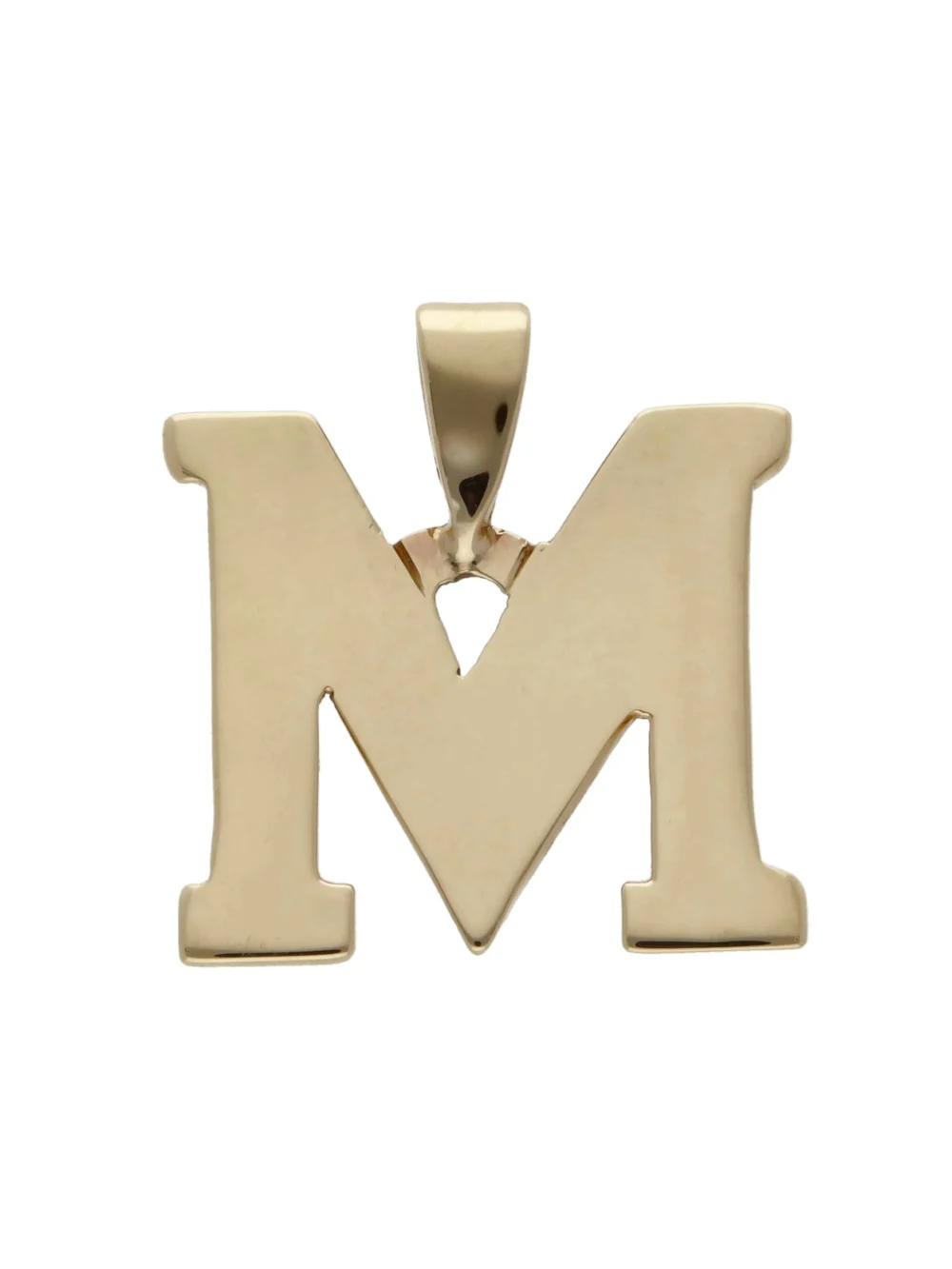 William May 9ct Yellow Gold Initial M Pendant