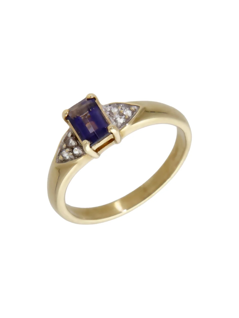 William May 9ct Yellow Gold Iolite & Spinel Dress Ring