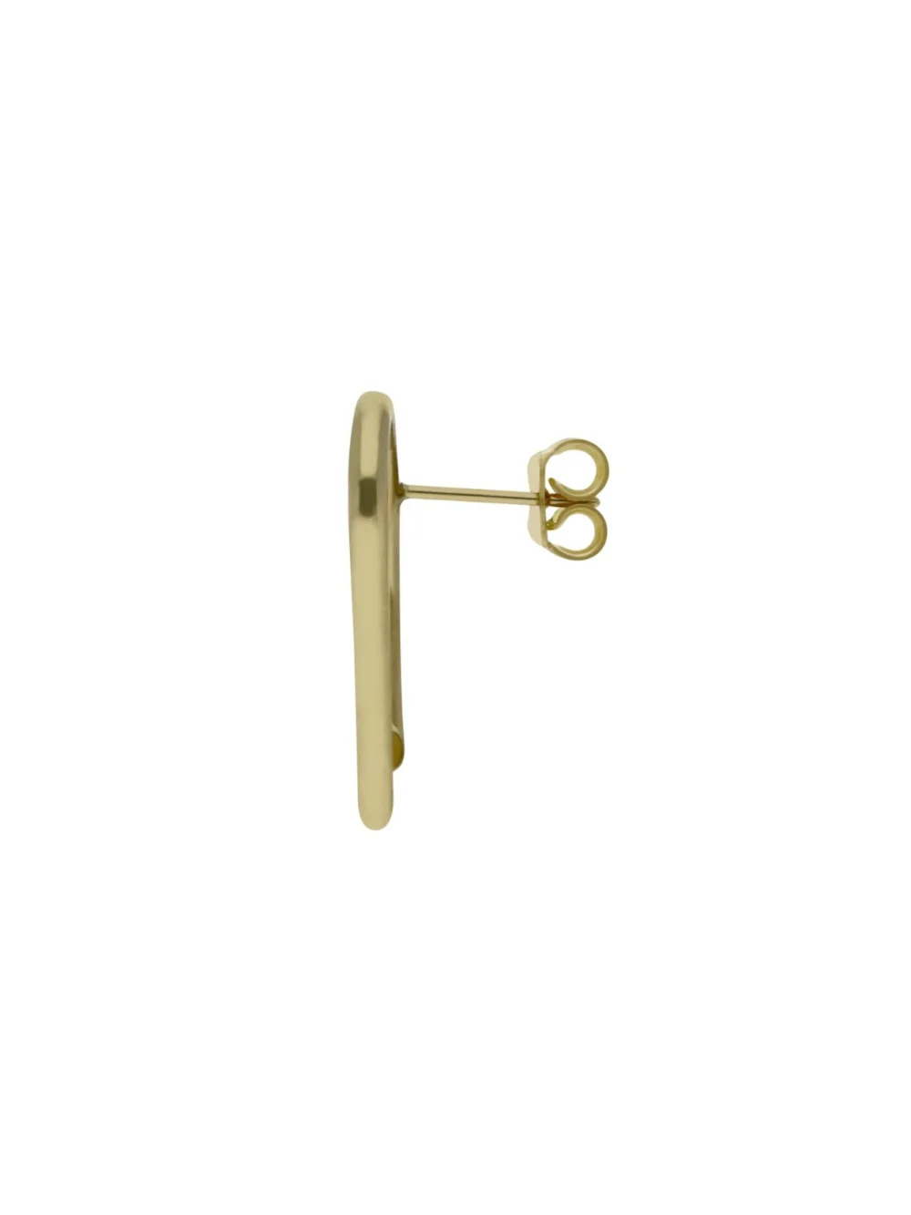William May 9ct Yellow Gold Large Open Wave Heart Stud Earrings, view 2