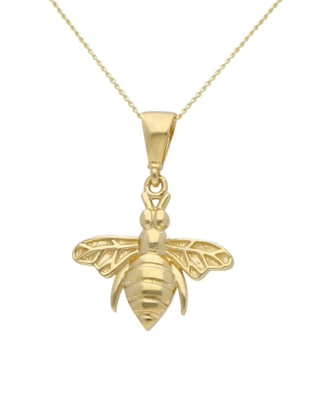 William May 9ct Yellow Gold Manchester Bumble Bee Pendant Necklace