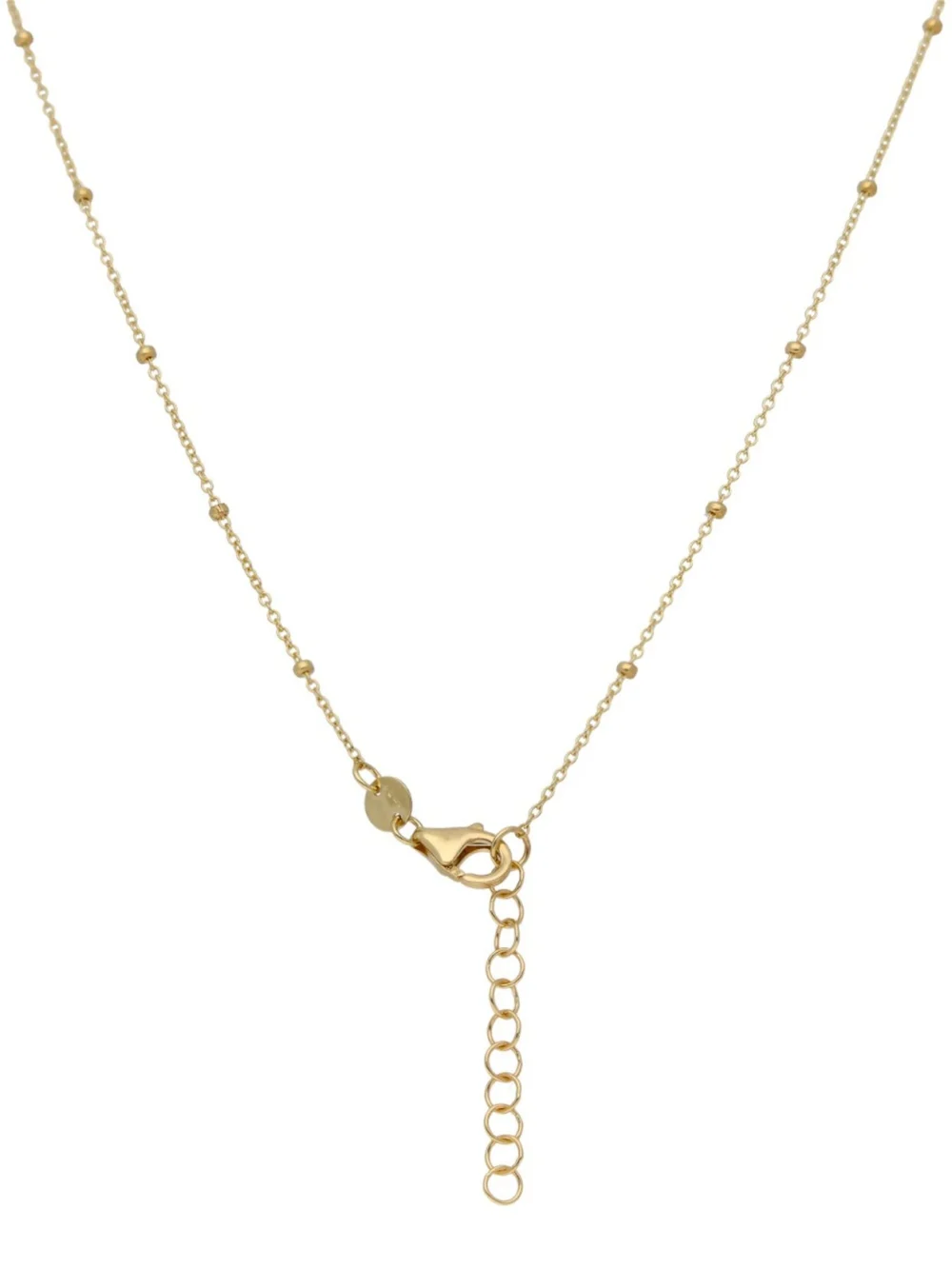 William May 9ct Yellow Gold Mother of Pearl Basket & Bobble Necklace, view 3