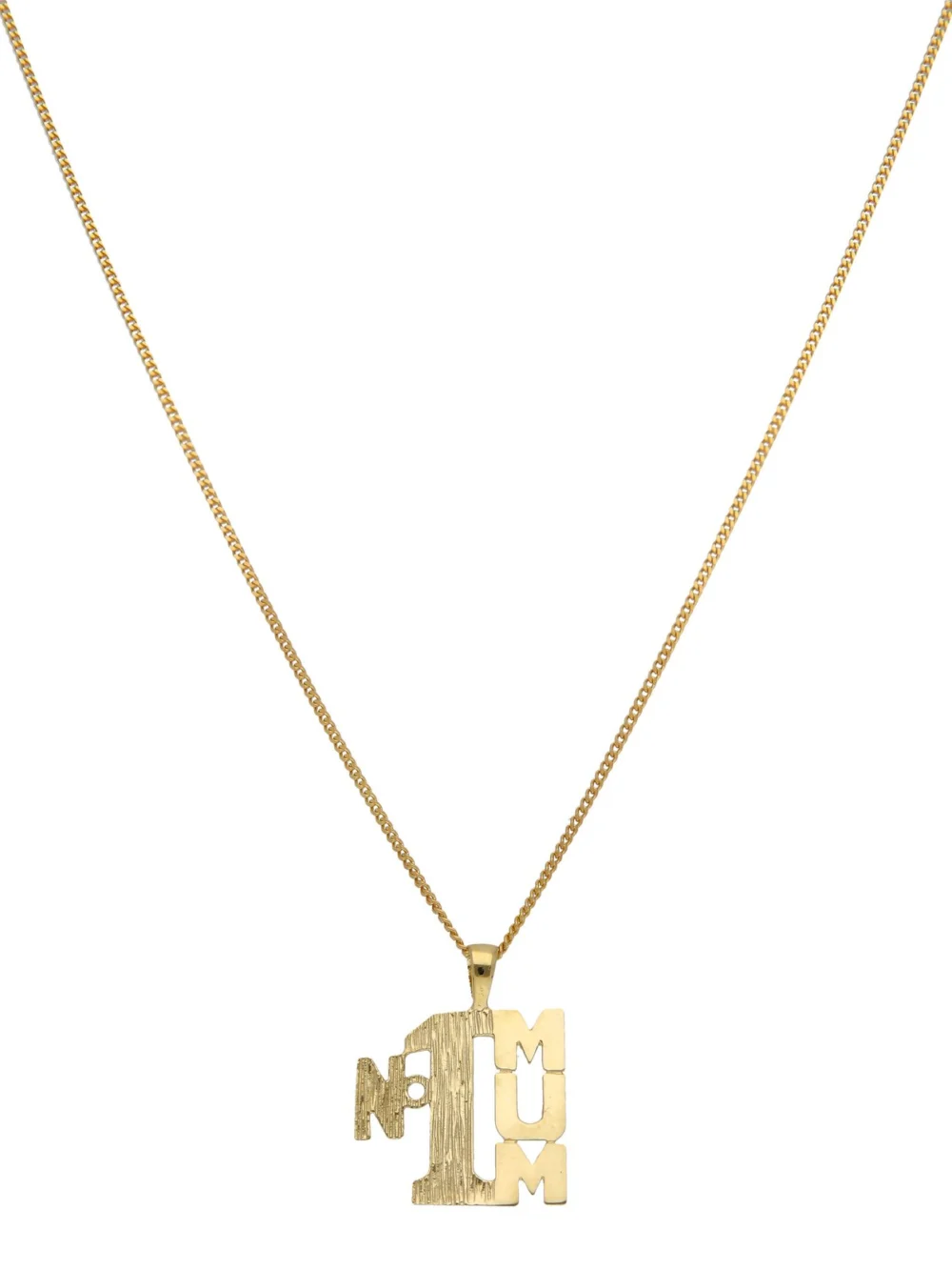 William May 9ct Yellow Gold No.1 Mum Pendant & 18" Necklace