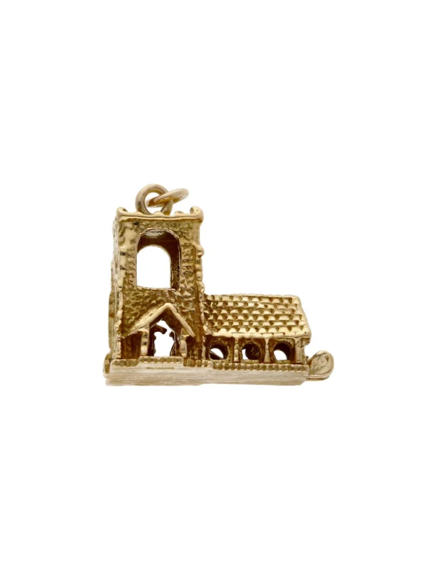 William May 9ct Yellow Gold Opening Church Wedding Charm