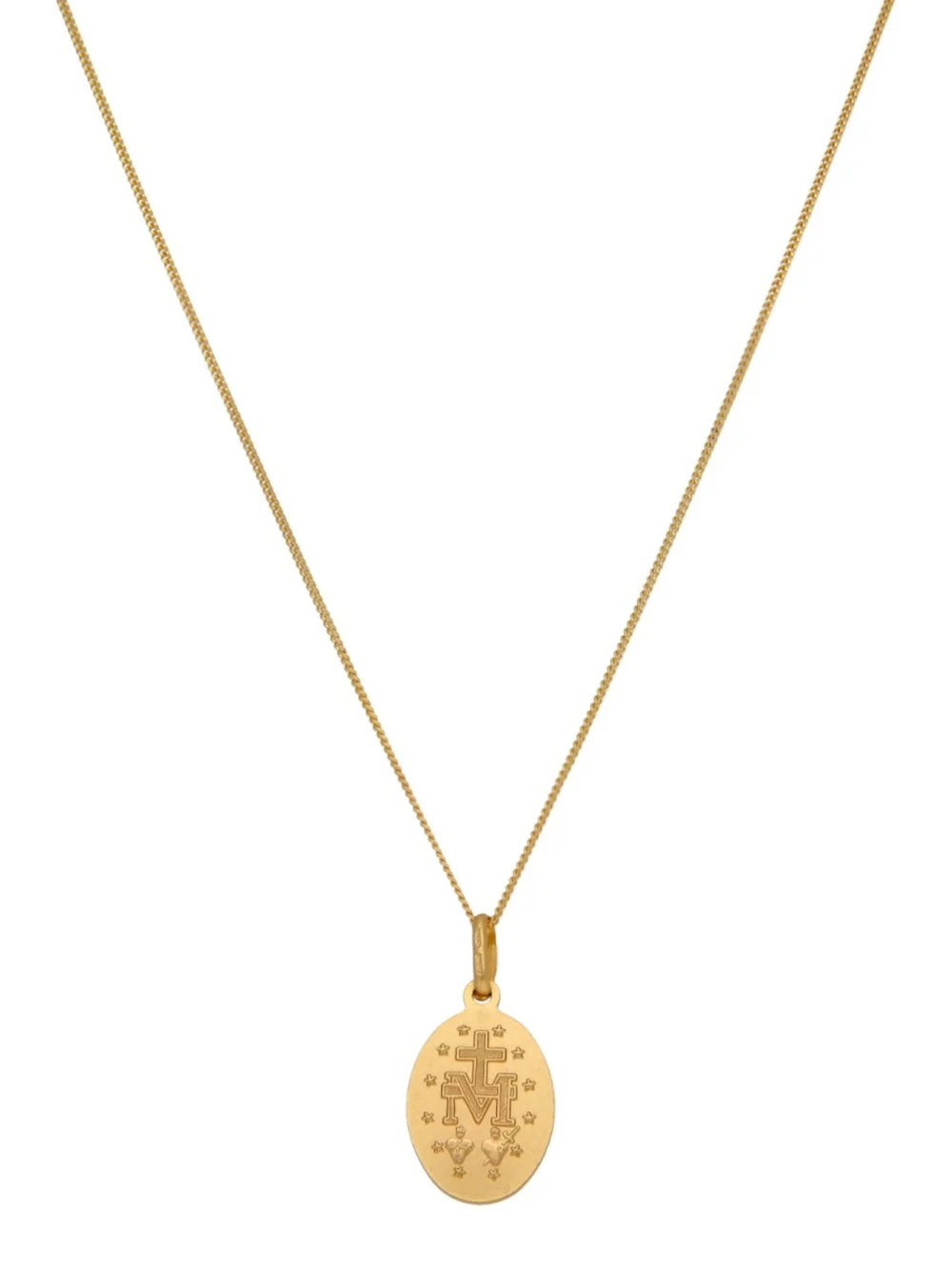 William May 9ct Yellow Gold Oval Miraculous Medal Pendant & 18" Necklace, view 3