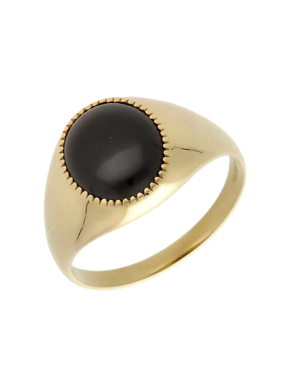 William May 9ct Yellow Gold Oval Onyx Signet Ring