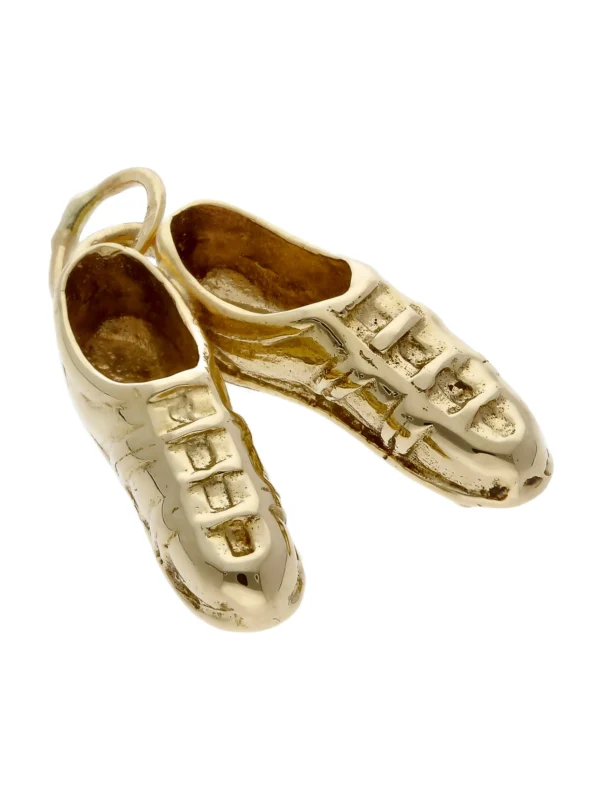William May 9ct Yellow Gold Pair of Football Boots Charm Pendant