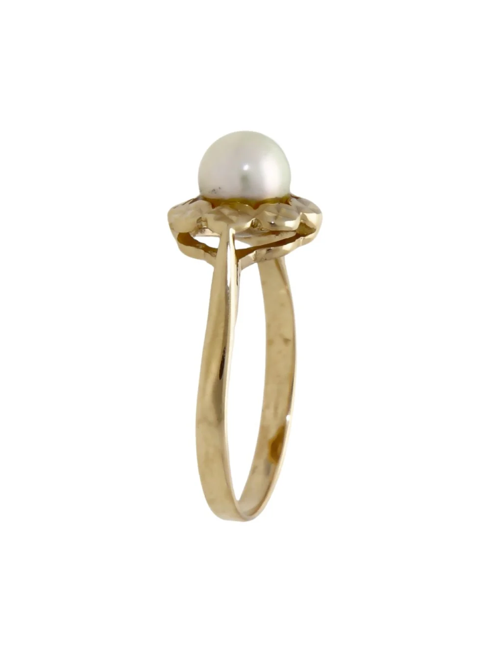 William May 9ct Yellow Gold Pearl Set Flower Dress Ring, view 2