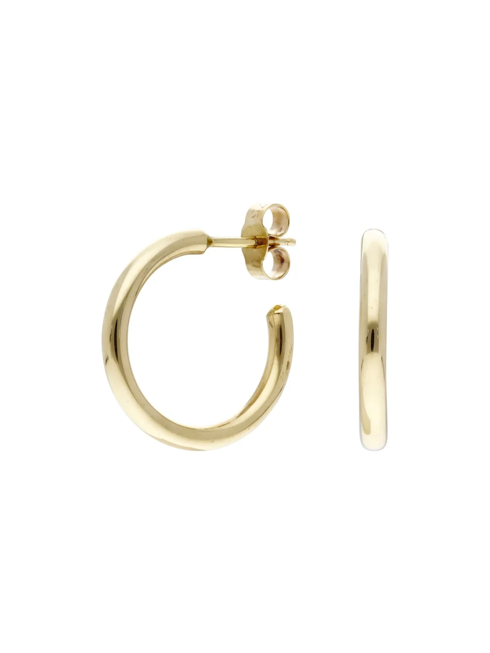 William May 9ct Yellow Gold Polished 3/4 Hoop Earrings