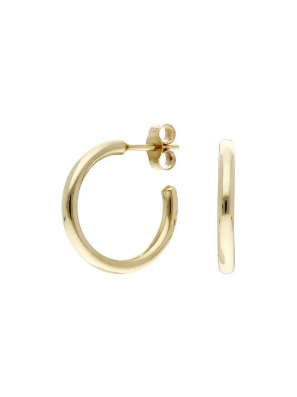 William May 9ct Yellow Gold Polished 3/4 Hoop Earrings