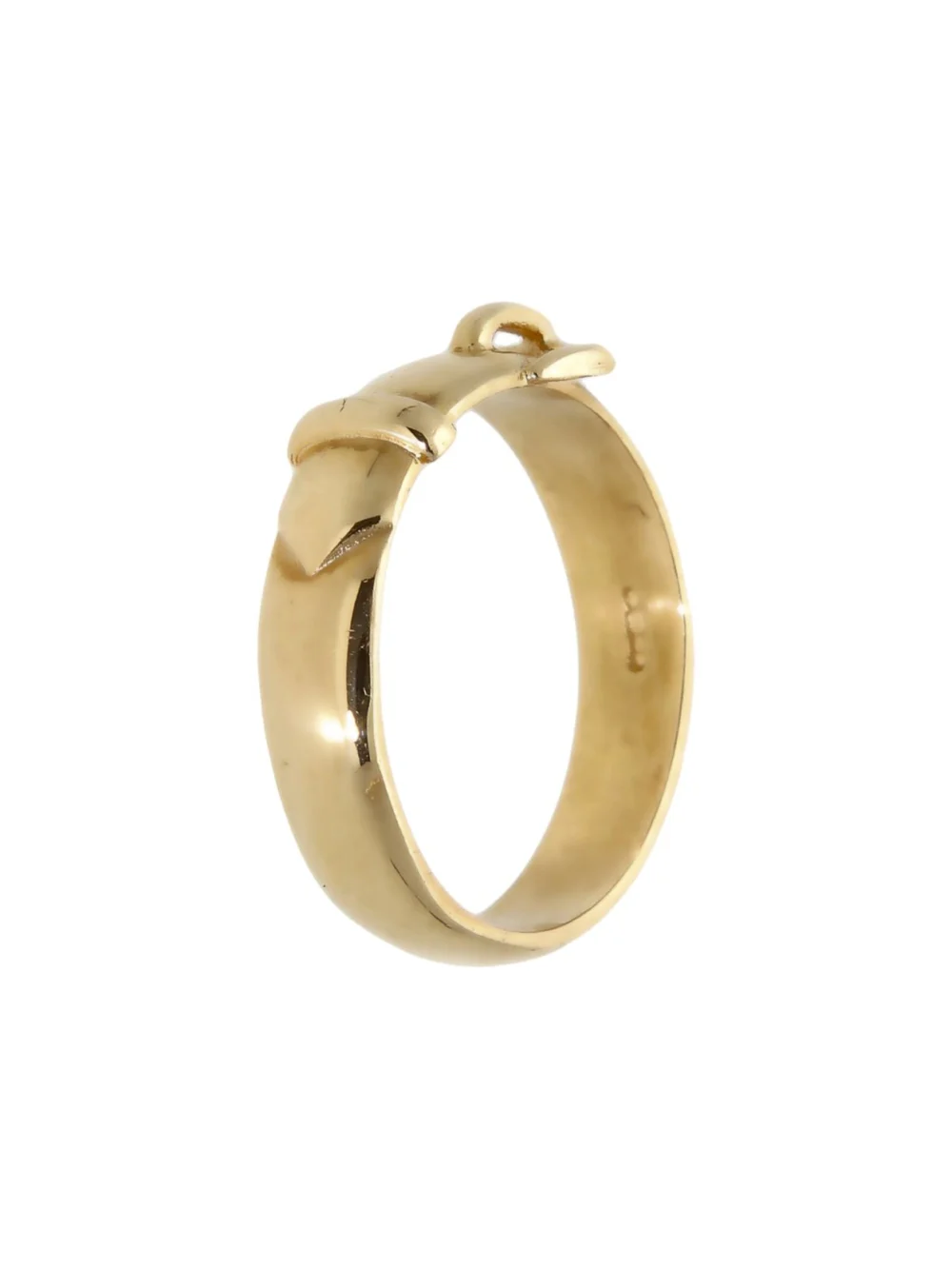 William May 9ct Yellow Gold Polished Buckle Ring, view 2