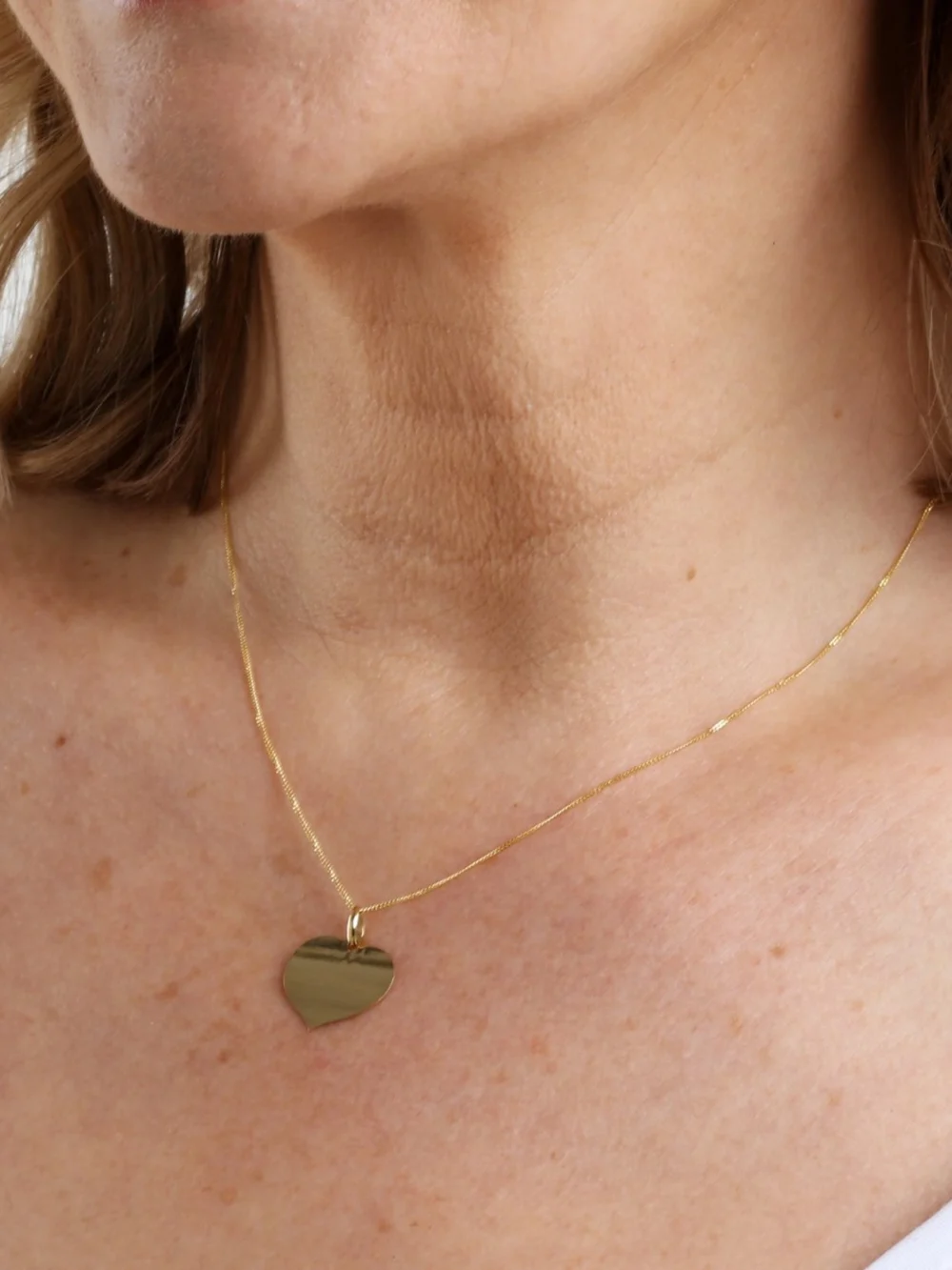 William May 9ct Yellow Gold Polished Heart Pendant & 18" Chain Necklace