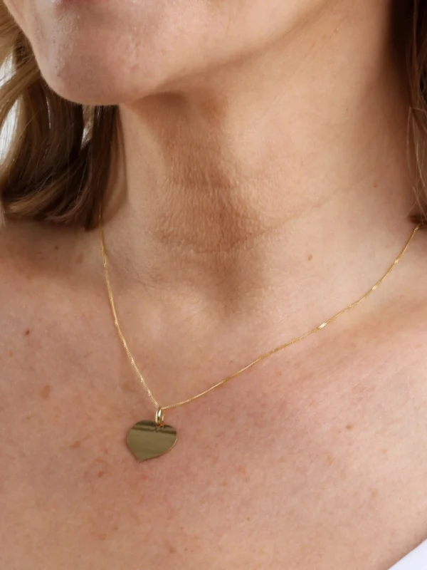 William May 9ct Yellow Gold Polished Heart Pendant & 18" Chain Necklace