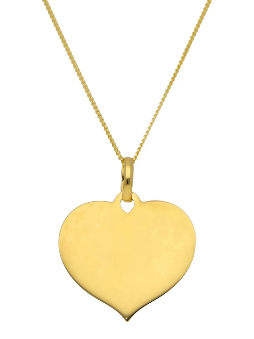 William May 9ct Yellow Gold Polished Heart Pendant & 18" Chain Necklace, view 4