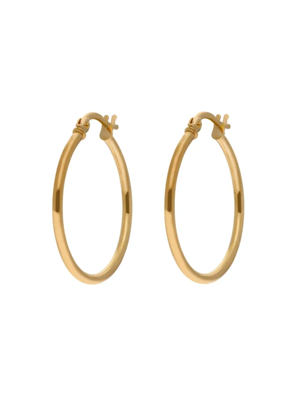 William May 9ct Yellow Gold Polished Hoop Creole Earrings