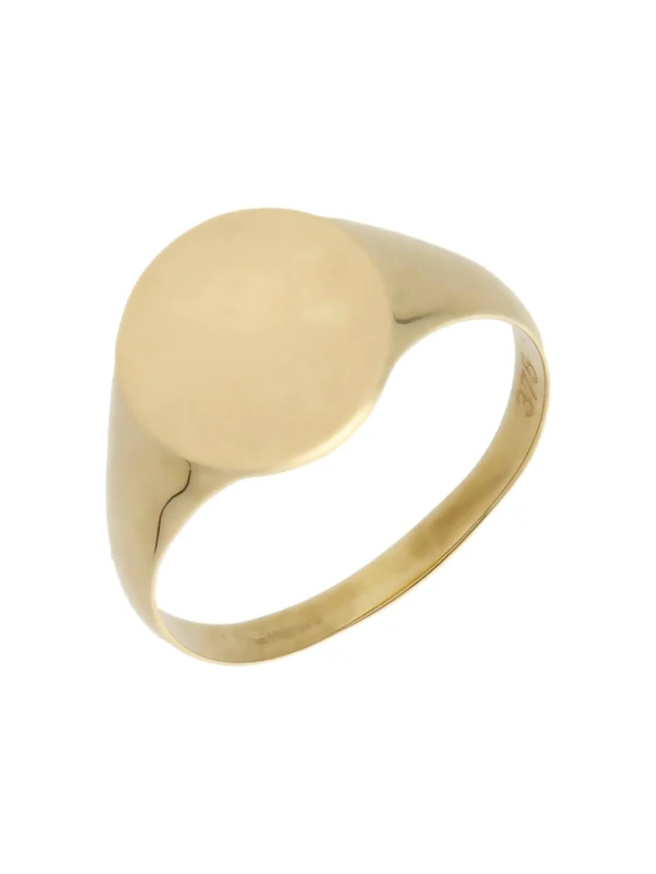 William May 9ct Yellow Gold Polished Oval Signet Ring