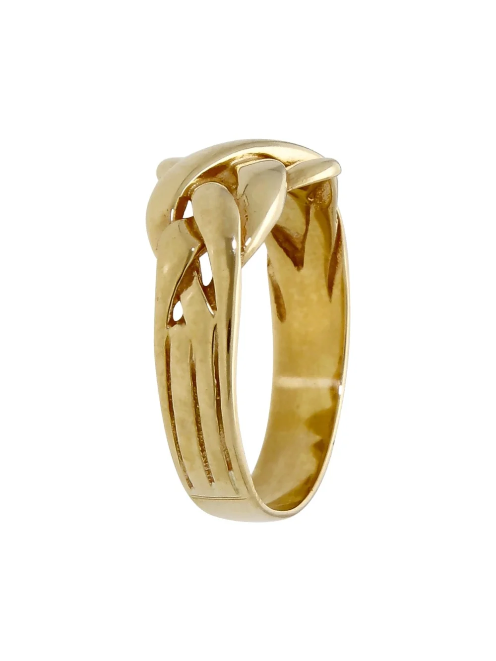 William May 9ct Yellow Gold Puzzle Ring, view 2