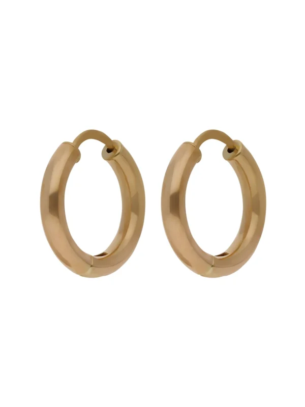 William May 9ct Yellow Gold Sleeper Style Hinged Huggie Hoop Earrings