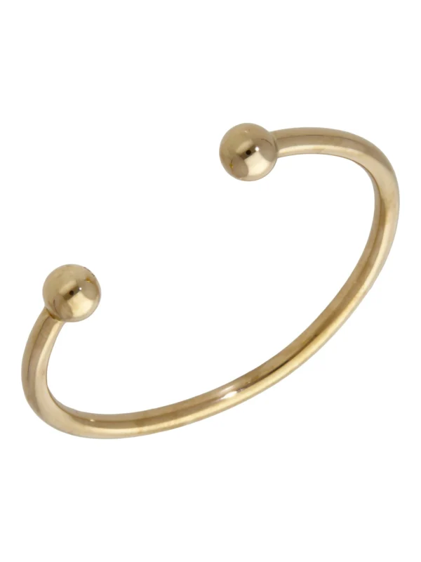 William May 9ct Yellow Gold Solid Ball Torque Bangle