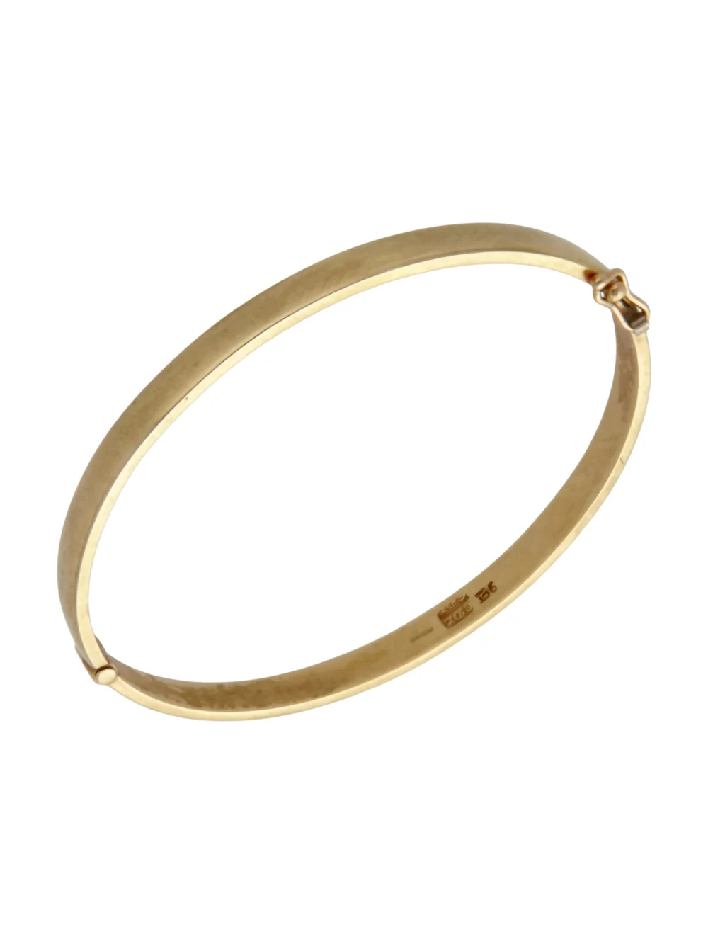 William May 9ct Yellow Gold Solid Polished Hinged Bangle