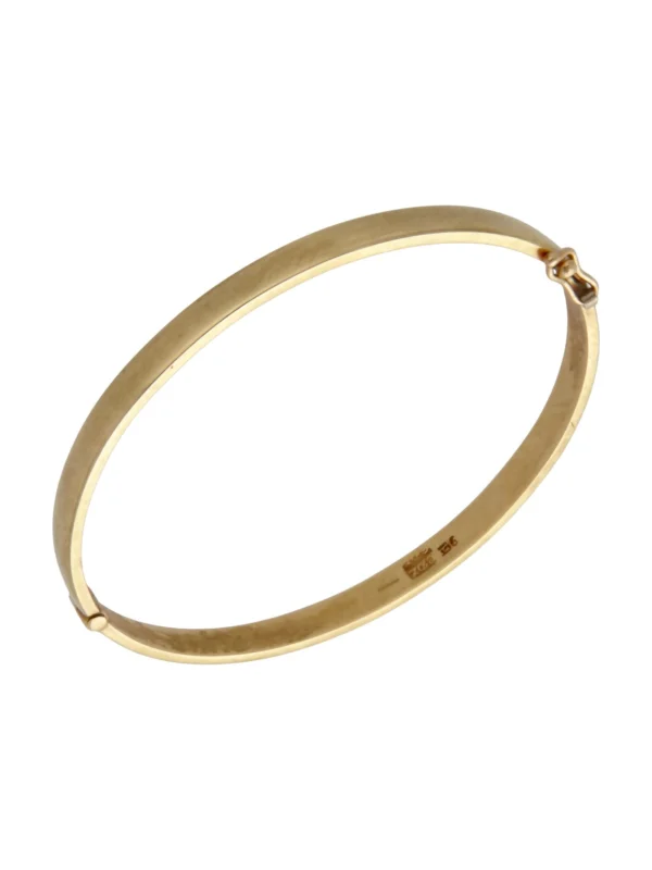 William May 9ct Yellow Gold Solid Polished Hinged Bangle