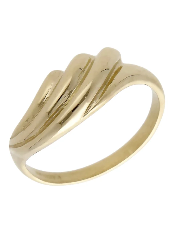 William May 9ct Yellow Gold Wave Dress Ring