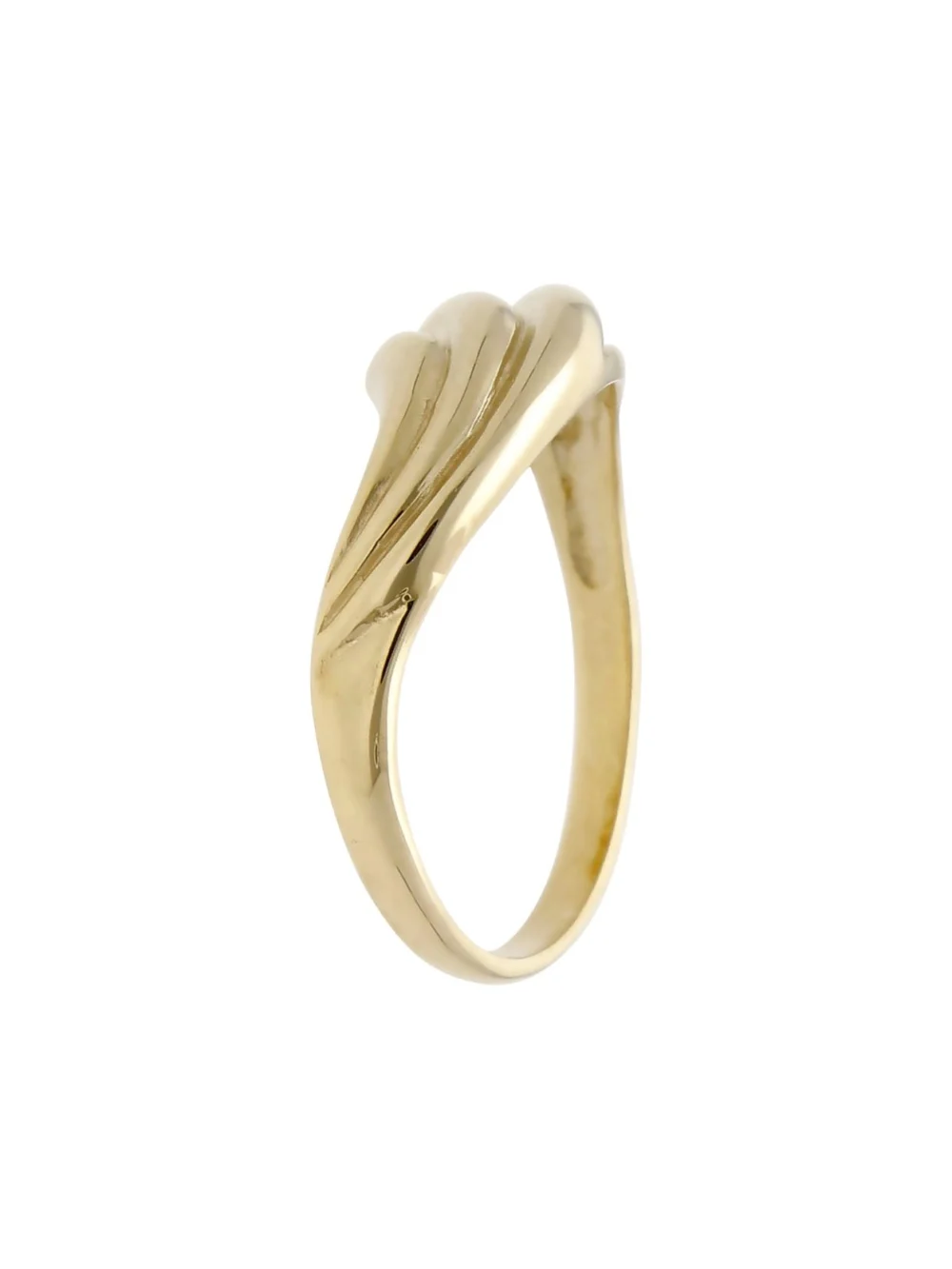 William May 9ct Yellow Gold Wave Dress Ring, view 2