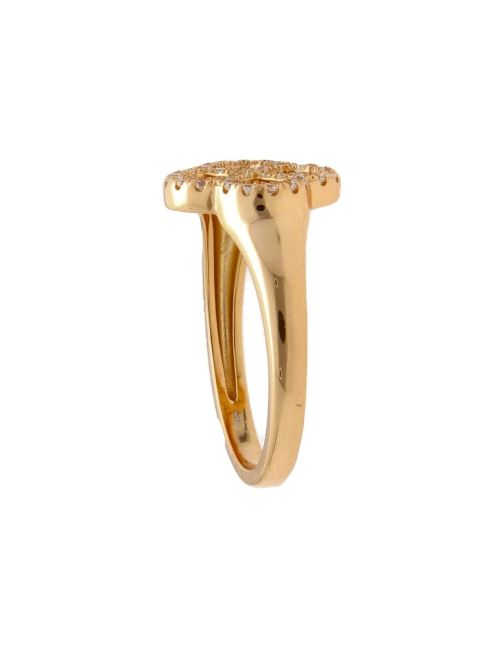 William May Gold Plated Cubic Zirconia Sunburst Petal Ring, view 2