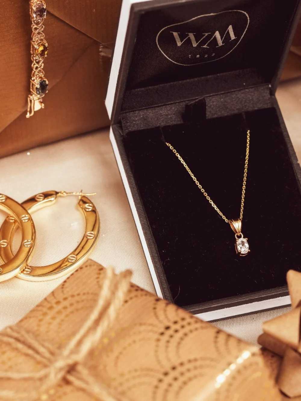 William May Gold Plated Sterling Silver Oval Cubic Zirconia 18" Necklace, view 3